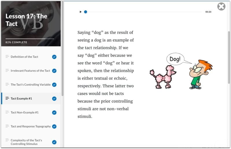Screenshot #1 from An Introduction to Verbal Behavior