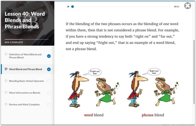 Screenshot #5 from An Introduction to Verbal Behavior