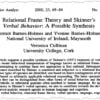 Relational Frame Theory and Skinner's Verbal Behavior: A Possible Synthesis